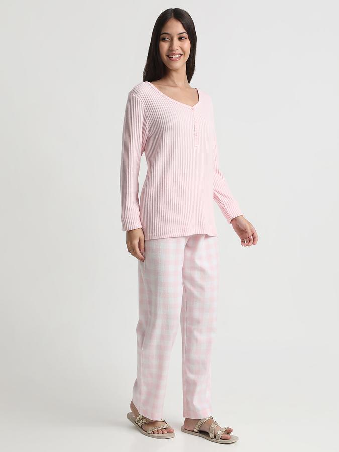 Women Cotton Relaxed Fit Drawstring Checks Pajama Pants