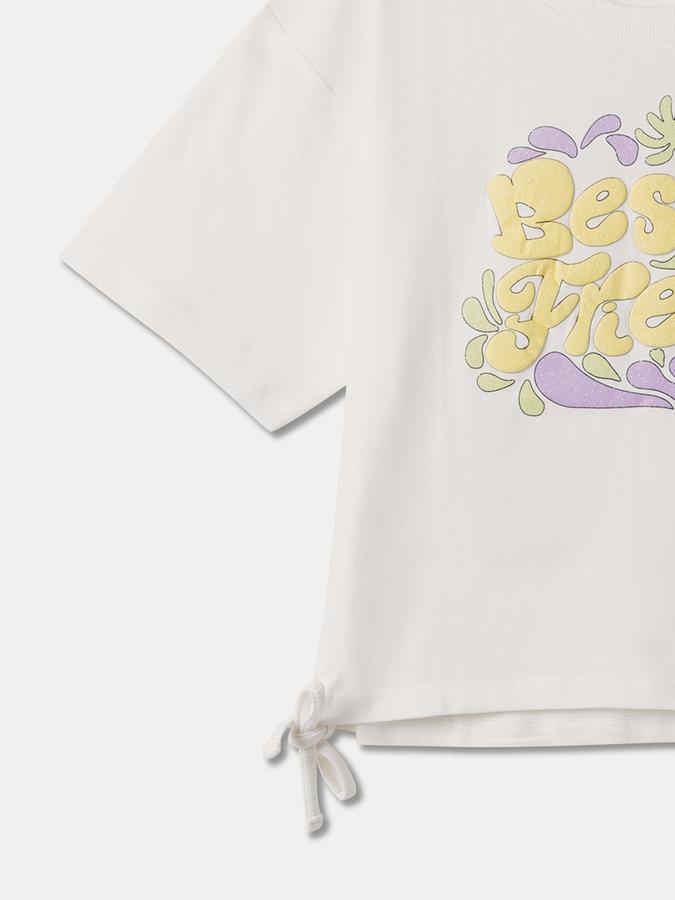 Girls Regular Fit Short Sleeve Crew Neck Top