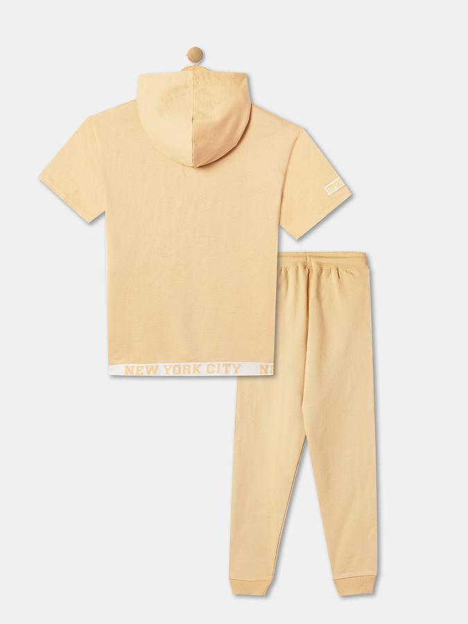 Boys Cotton Solid T-Shirt And Shorts Set