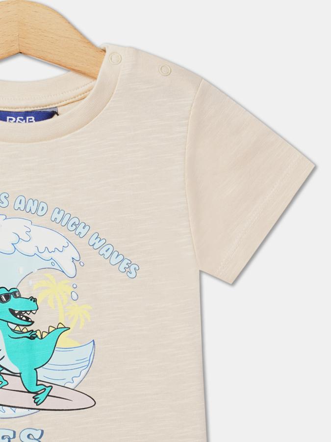 Boys Relaxed Fit Round-Neck T-Shirt image number 2