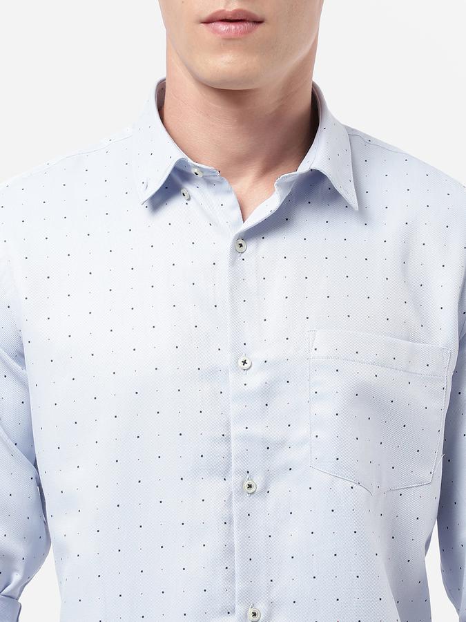 R&B Blue Men Formal Shirts image number 3