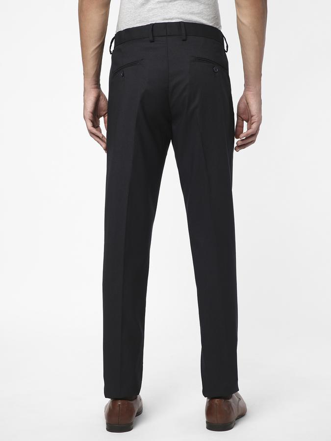 R&B Men Black Formal Trousers image number 2