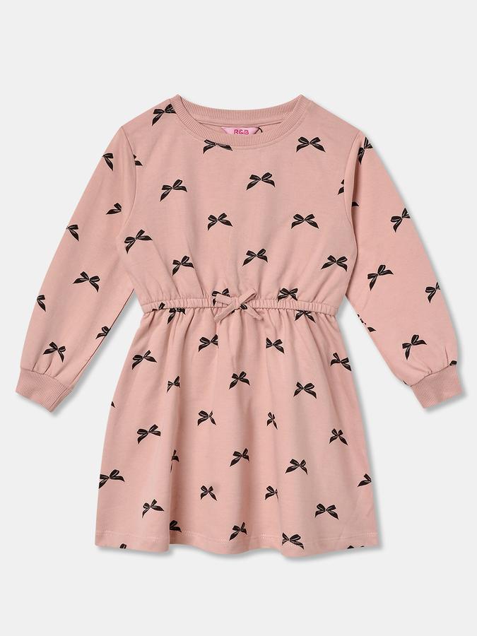 Girls Midi/Knee Length Casual Dress 3/4 Sleeve