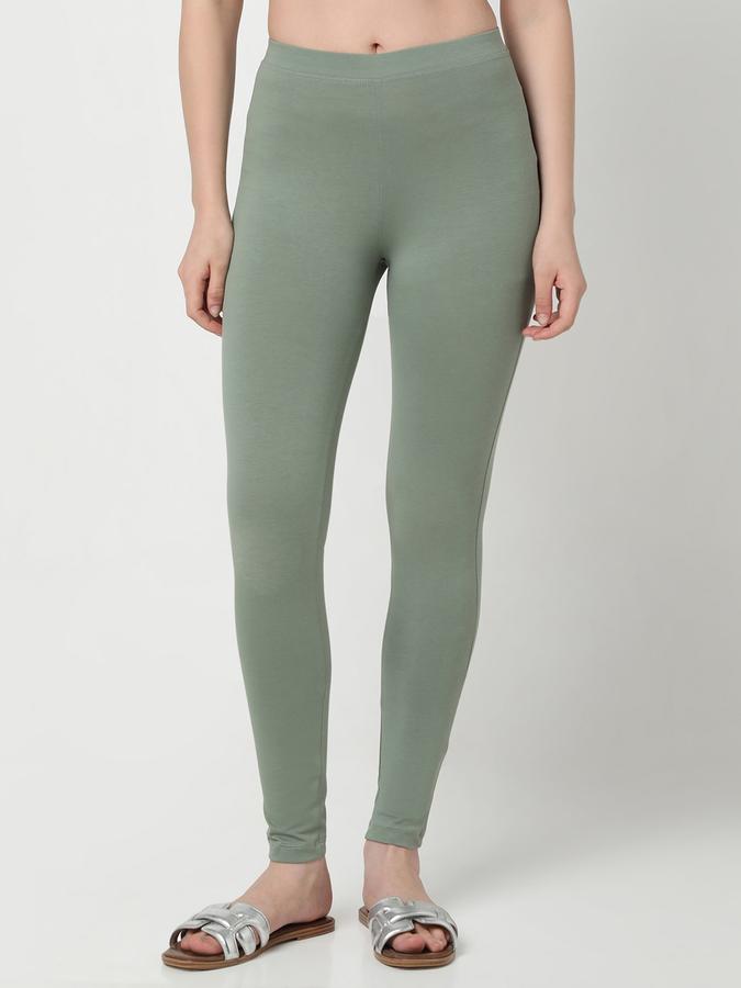 Women Cotton Skinny Fit High Rise Solid Tights