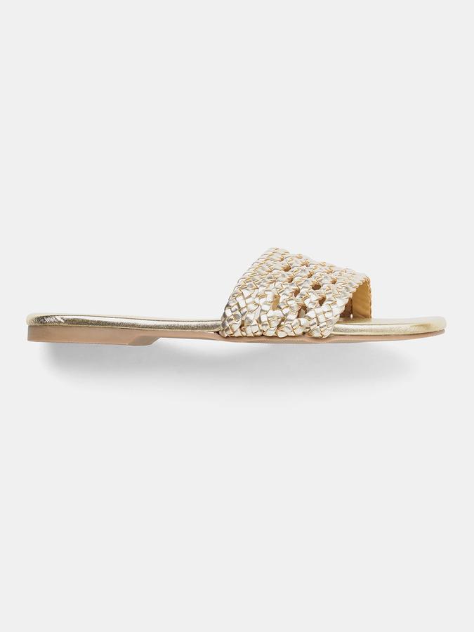 Open-Toe Slip-On Flat Sandals image number 1