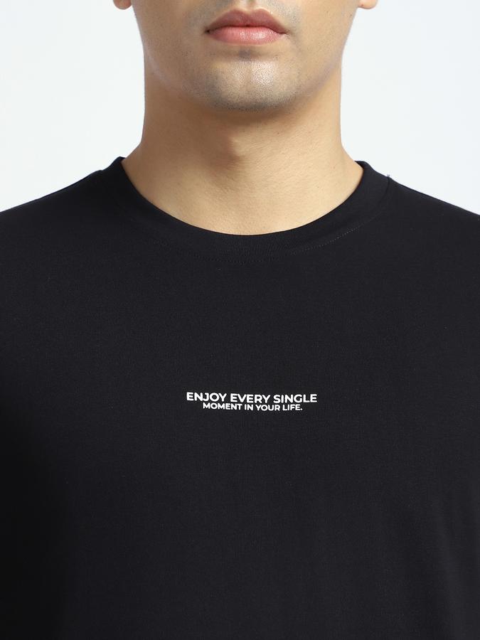 Men Cotton Regular Fit Crew Neck Graphic T-shirt