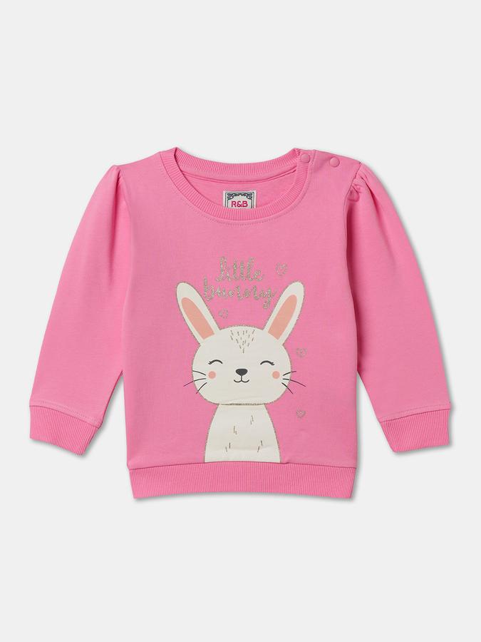 Girls Graphic Regular Fit Full Sleeve Crew Neck SweaT-Shirt