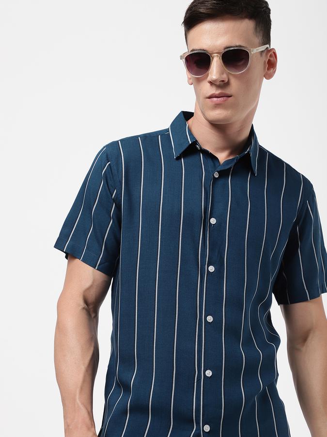 R&B Indigo Men Casual Shirts