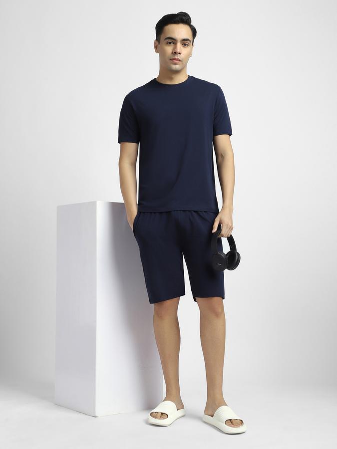 Men Cotton Modal Relaxed Fit Drawstring Waist Solid Sleep Shorts