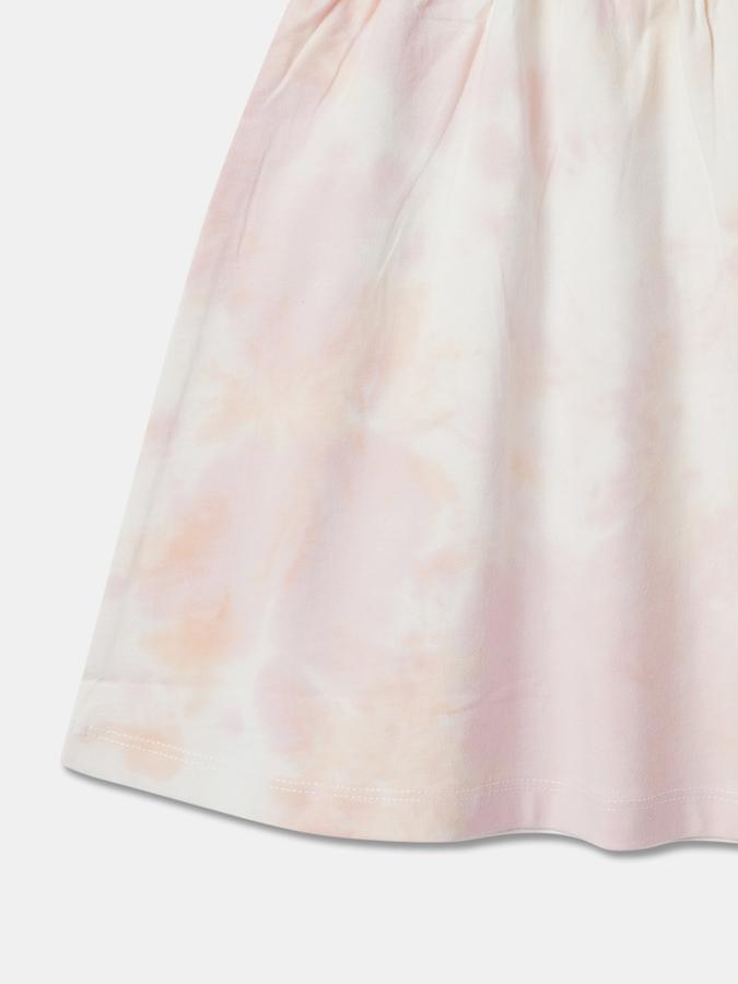 Girls Tie-Dye Sleeveless Round Neck Knee Length Pastel Dress