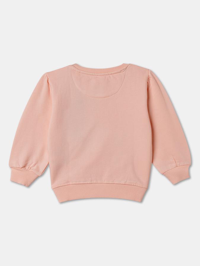 Girls Graphic Regular Fit Full Sleeves Crew Neck SweaT-Shirt