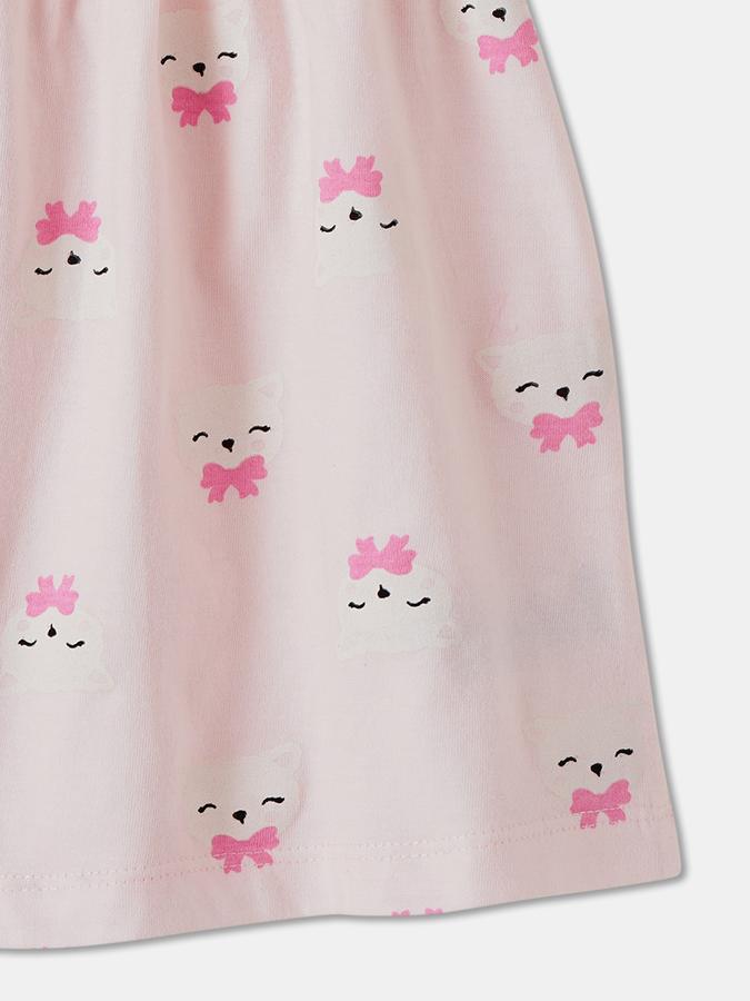 R&B Baby Girls Midi/Knee Length Casual Dress , Short Sleeve image number 3