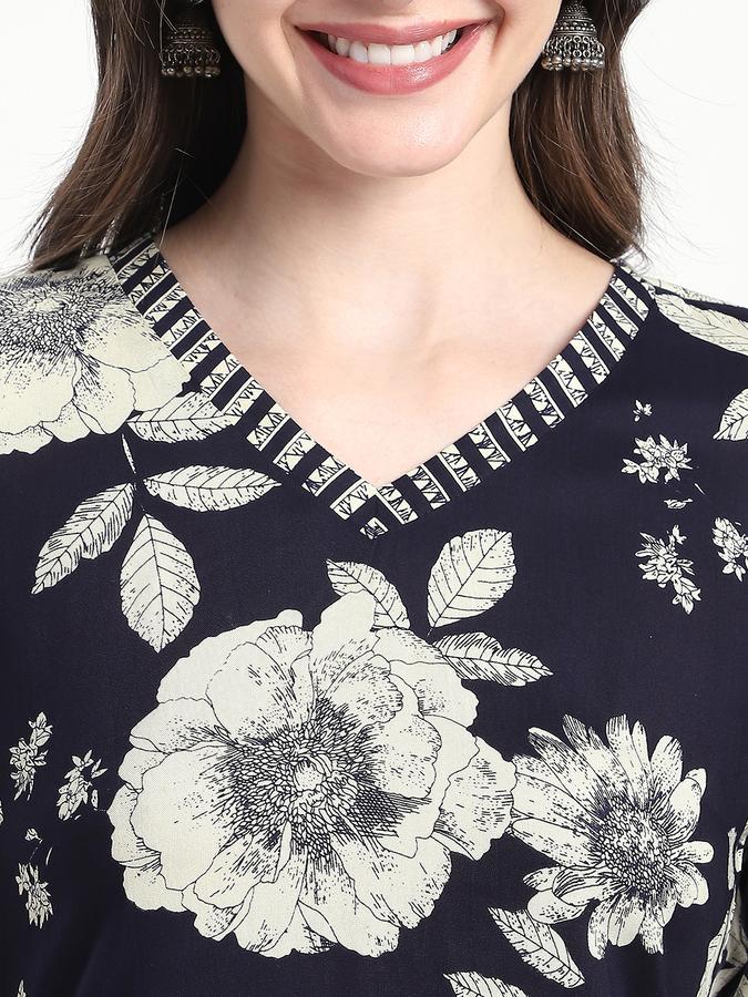 R&B Women Ethnic's Blue Printed Kurta