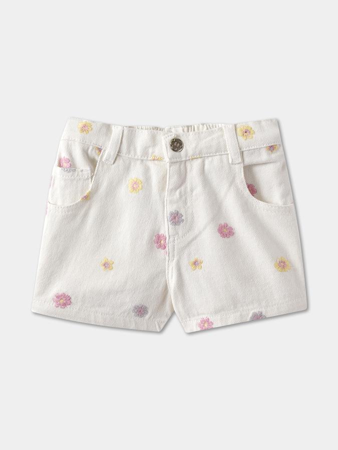 Short For Girls Casual Floral Print Pure Cotton 