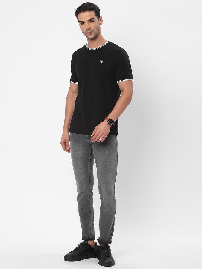 Men Cotton Skinny Fit Mid Rise Clean Look Jeans