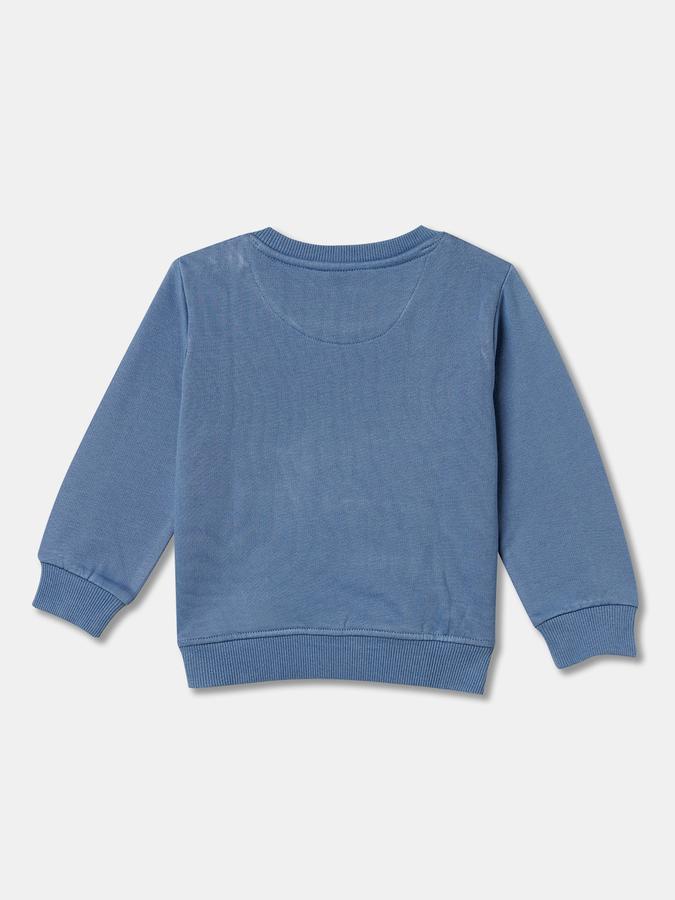 R&B Boys' Blue Printed Sweatshirt