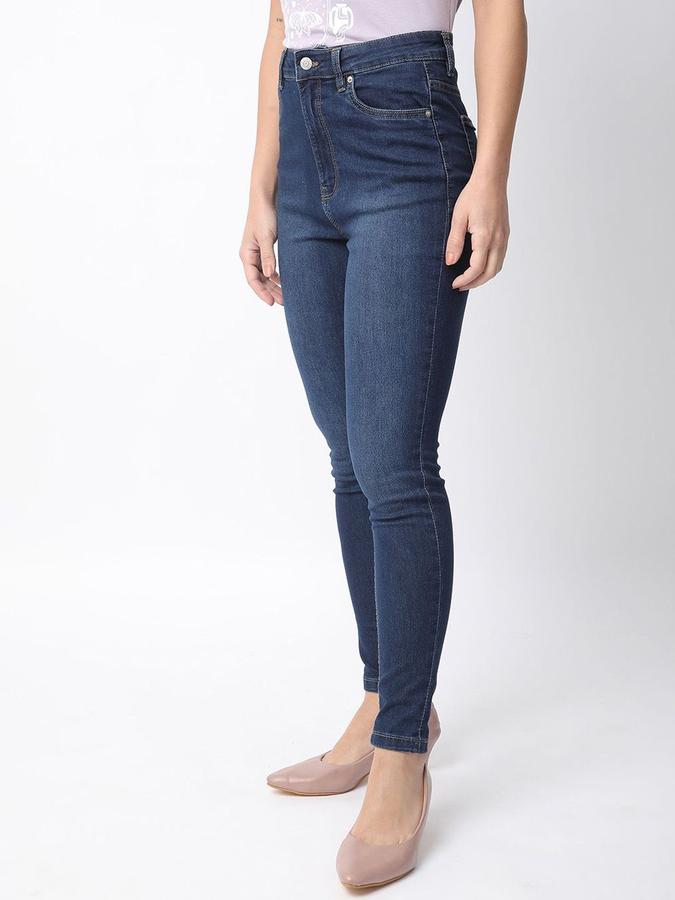 R&B Women Dark Blue Skinny Fit Mid-Rise Jeans