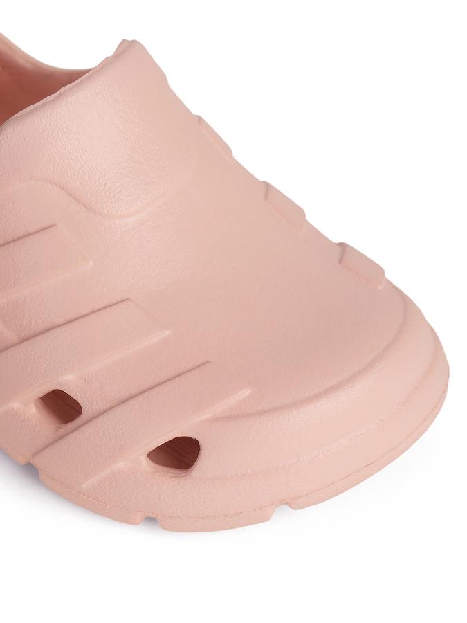 R&B Pink Solid Slip On Girls Clogs
