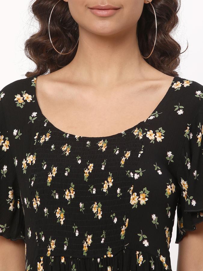 Women Floral Print A-Line Dress image number 3