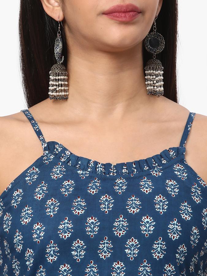 Women Floral Print Straight Kurta Set image number 3