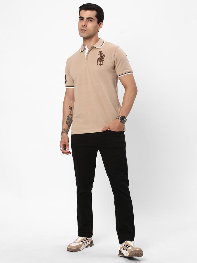 Men Logo Embroidered Regular Fit Polo T-Shirt image number 1