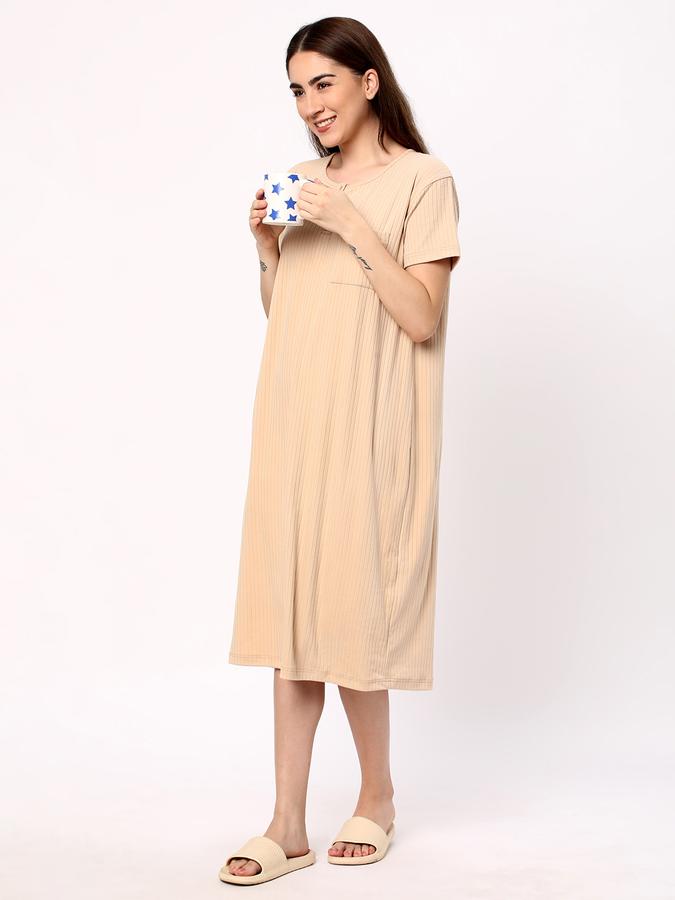 Women Ribbed Nightshirt image number 1