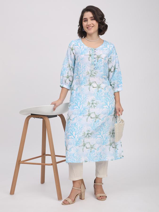 R&B Women Printed Straight Kurta image number 1
