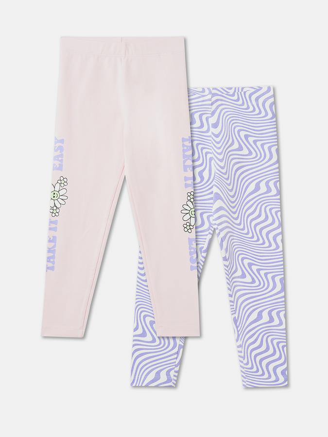 R&B Girl's All Over Printed Legging Multipack