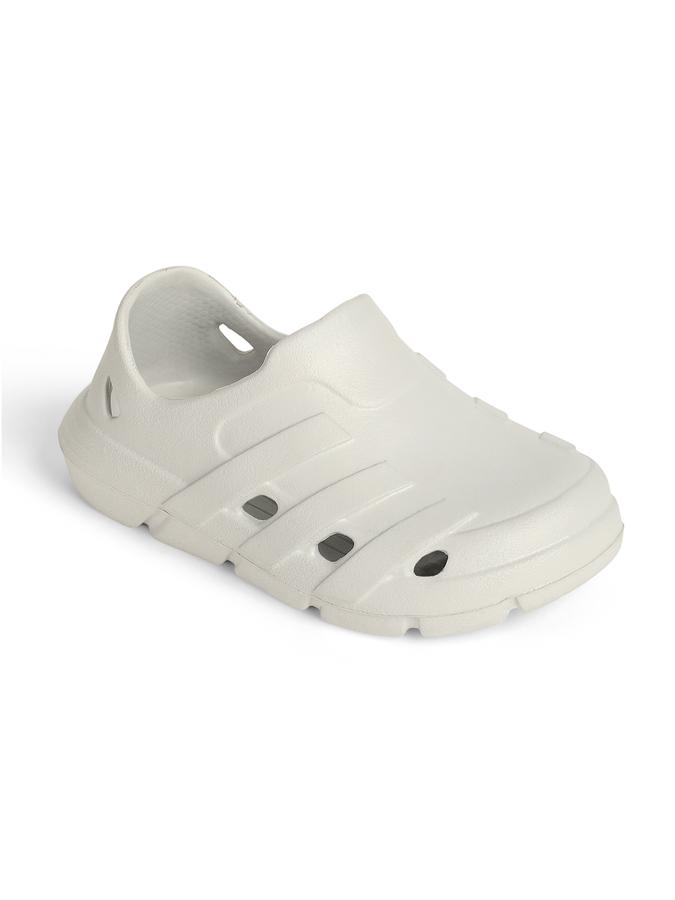 R&B Grey Solid Slip On Boys Clogs
