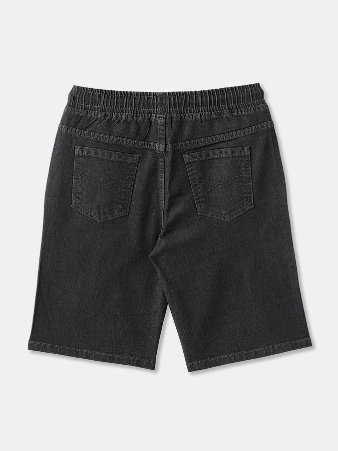 Boys Denim Relaxed Fit Elastic Waist Drawstring Shorts