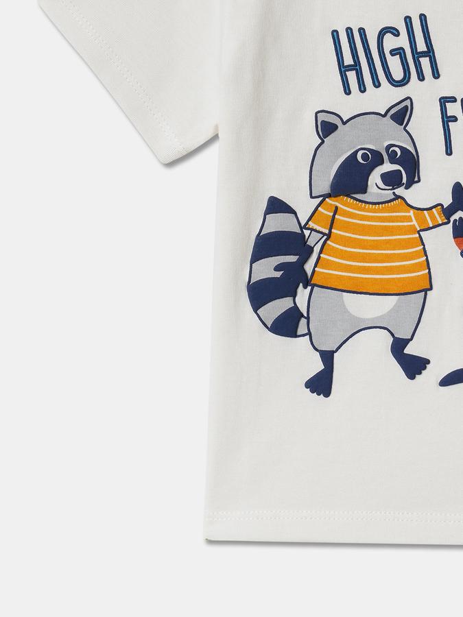 Baby Boys Graphic Print Pure Cotton Regular T Shirt image number 3