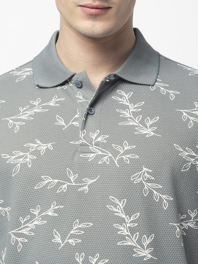 R&B Men's Green Printed T-Shirt