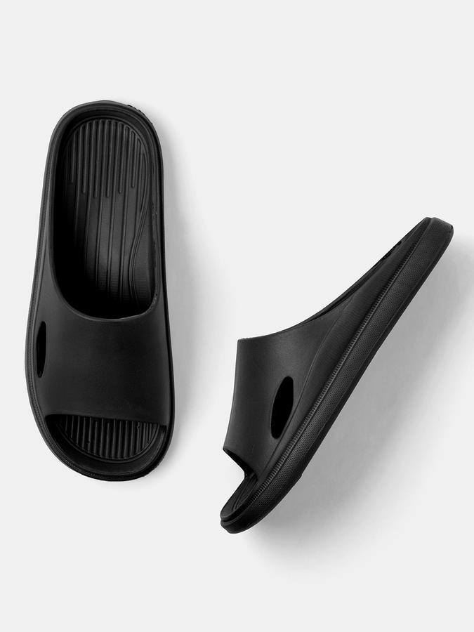 R&B Men Black Flip Flops