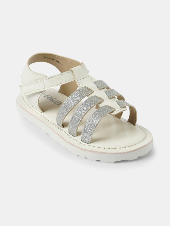 R&B Girls White Sandals image number 2