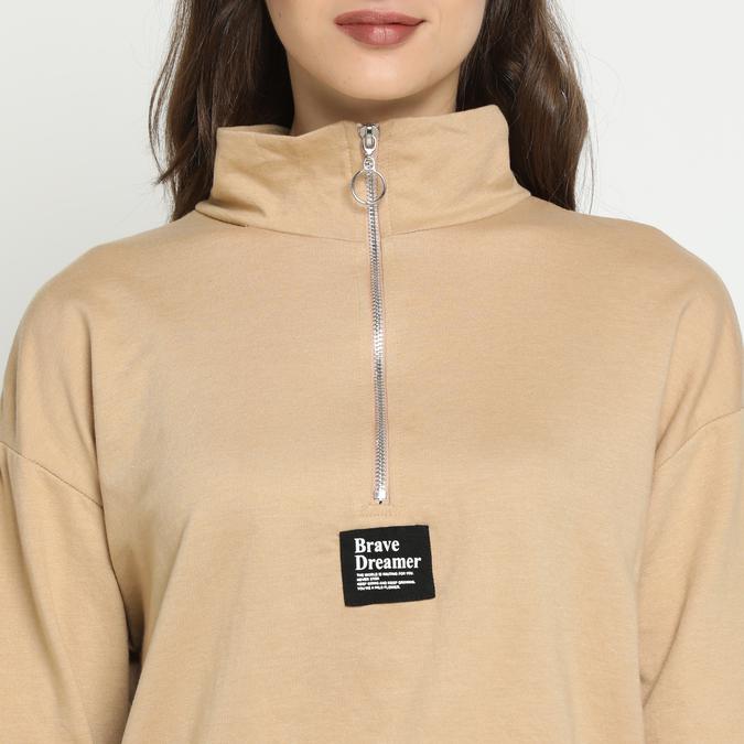 R&B Mock Collar Sand Sweatshirt image number 2