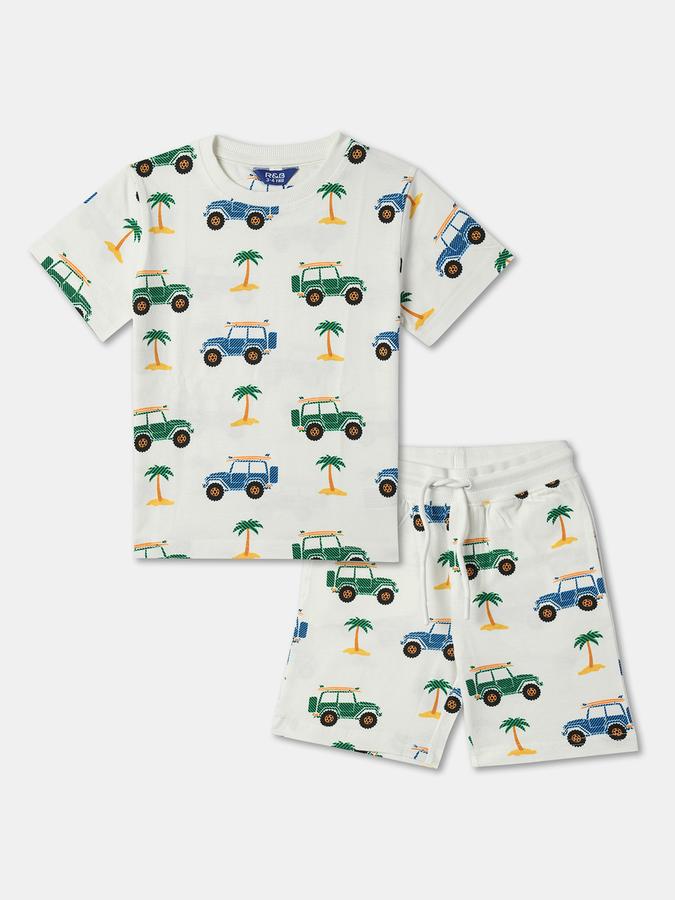 Boys Printed T-Shirt & Shorts Set