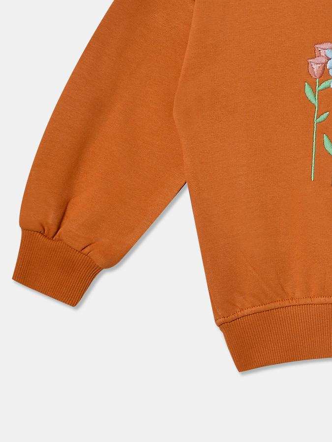 Girls Graphic Print Long Sleeve Crew Neck SweaT-Shirt