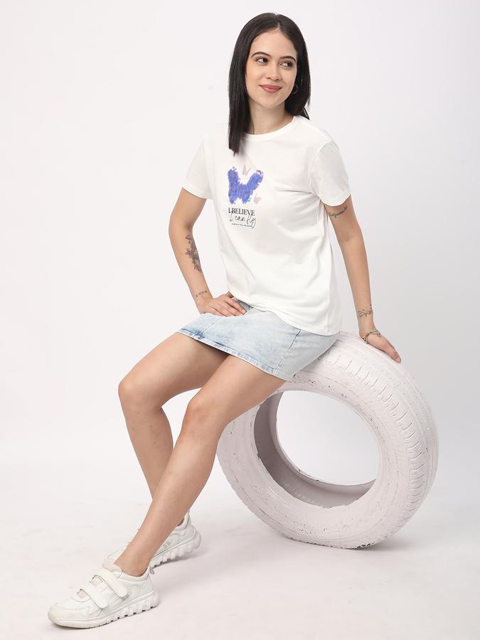 R&B Women Ivory Character Graphic T-Shirt