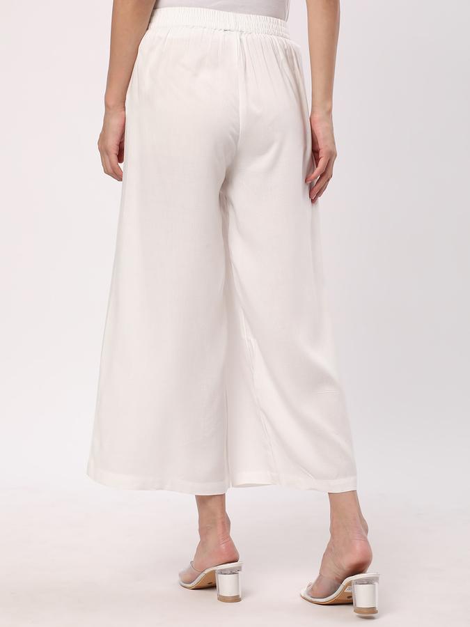 Women Relaxed Fit Flat-Front Palazzos image number 2