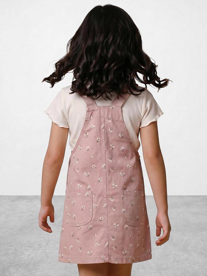 R&B Pink Cotton Girl Dungarees