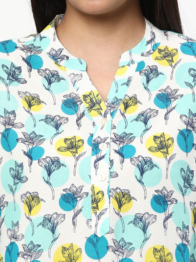 Women Floral Print Straight Kurta image number 3