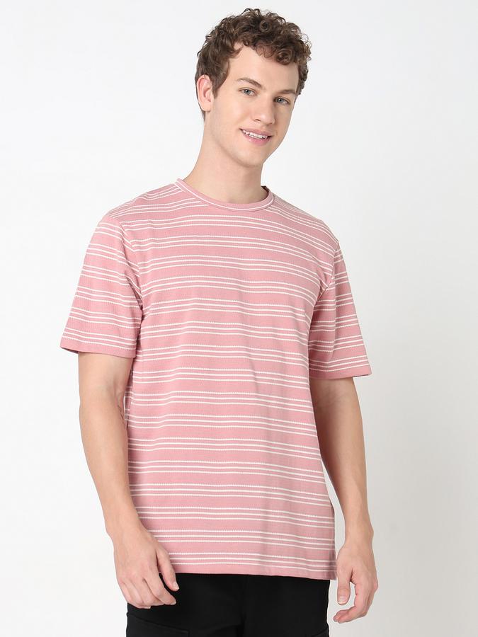 R&B MEN'S YOUNG MEN Short Sleeve STRIPE TEE - RELAX FIT image number 2