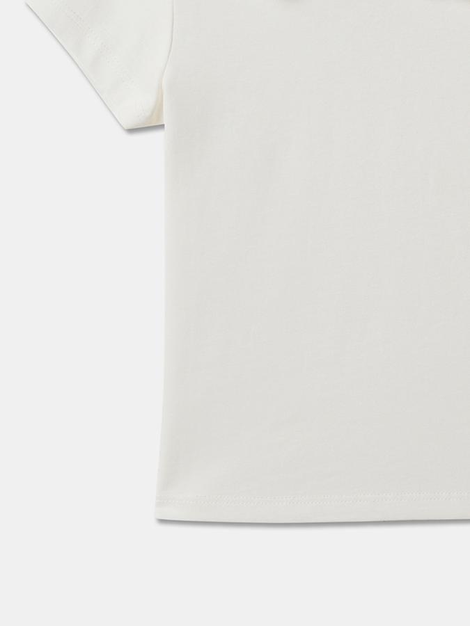 Round-Neck Top with Short Sleeves image number 3