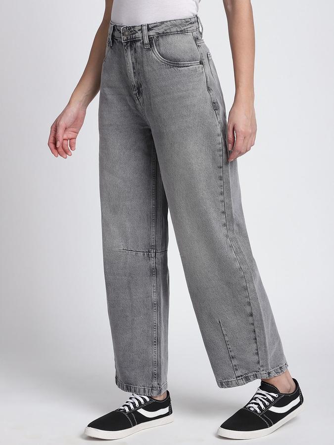 R&B Women Grey Regular Fit Mid-Rise Jeans