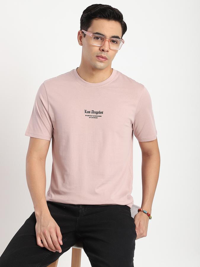 Men Cotton Regular Fit Crew Neck Graphic T-shirt