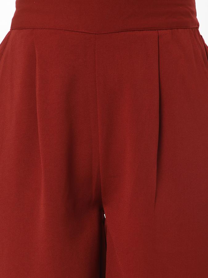 R&B Women Maroon Trousers image number 3