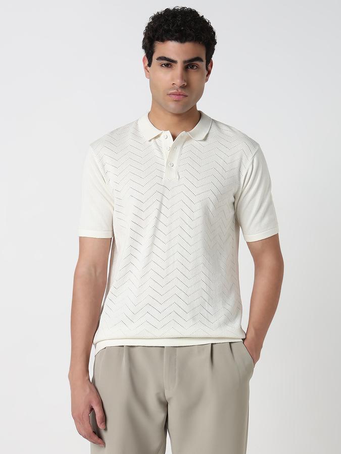 Solid Men Round Neck T-Shirt image number 1