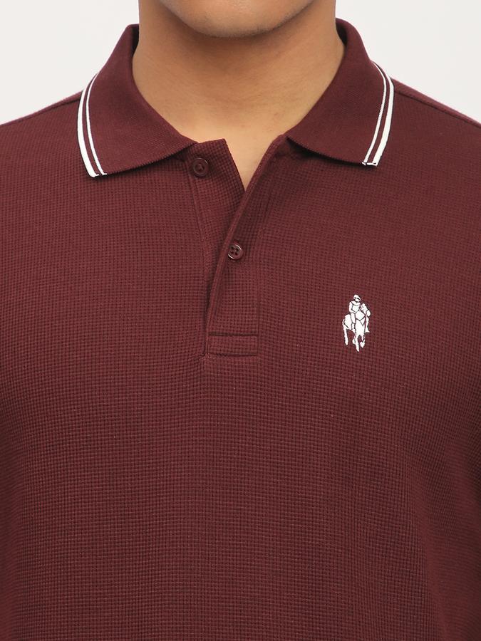 Men Polycotton Slim Fit Polo Neck Solid T-shirt