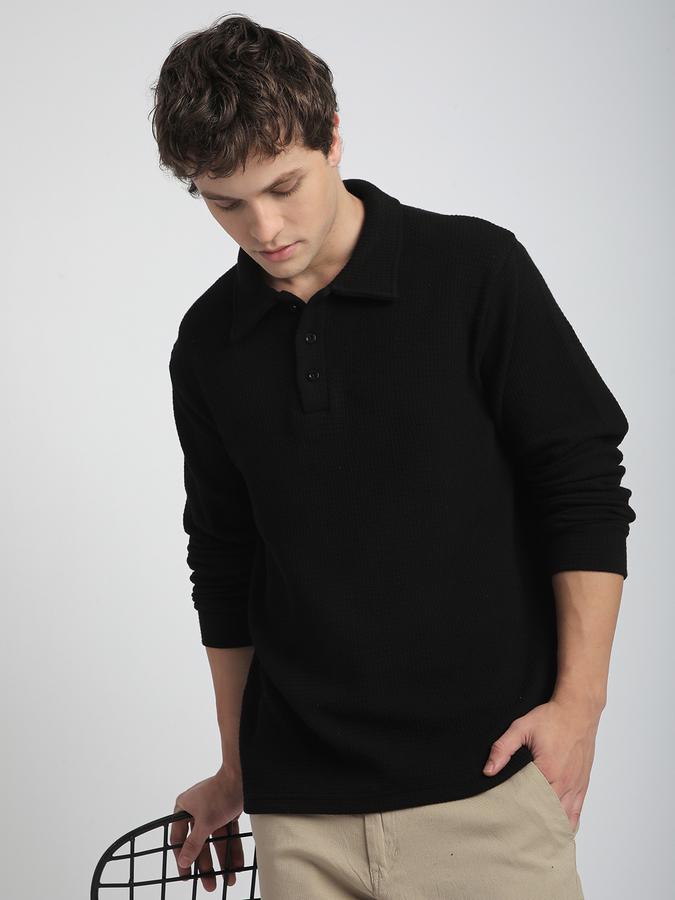 Solid Men Polo Neck T-Shirt image number 0
