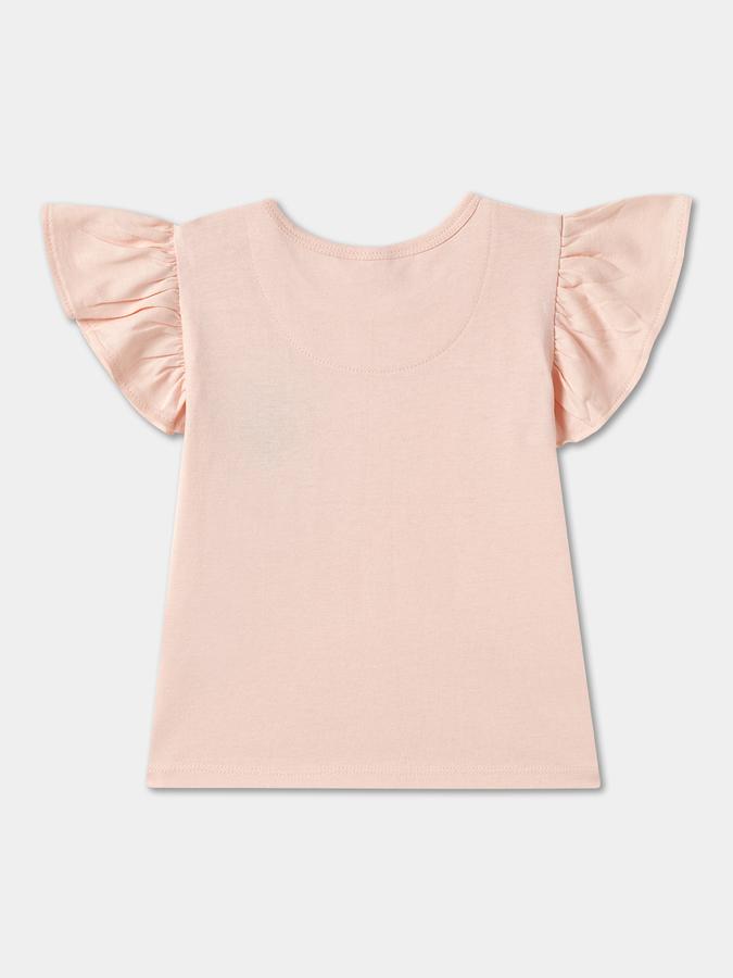 Girls Regular Fit Short Sleeve Crew Neck Top